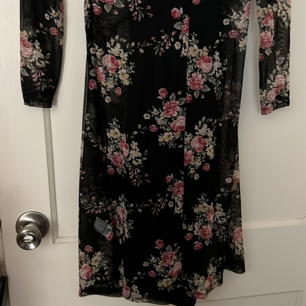 NWT INC floral see through dress petite size: PS - Picture 11 of 11